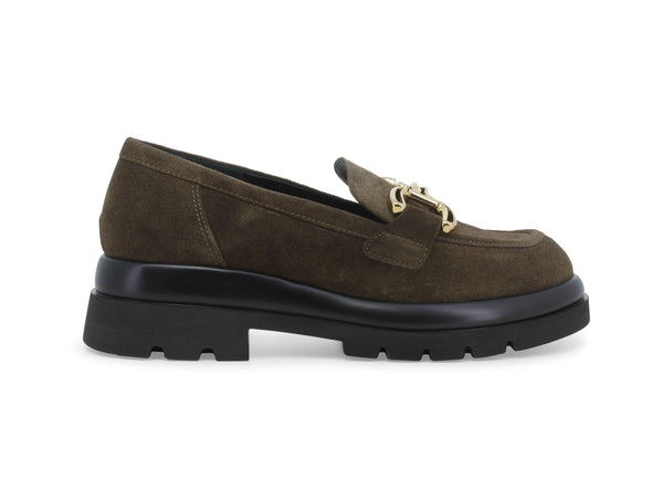 Melluso Mocassino Carrarmato Tomaia Camoscio Verde R45383-239346